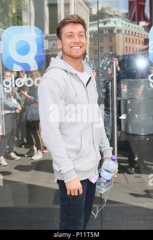 Harry Baron and Sam Thompson from Made in Chelsea seen at Global studios after doing radio interviews  Featuring: Sam Thompson Where: London, United Kingdom When: 10 May 2018 Credit: Michael Wright/WENN.com Stock Photo