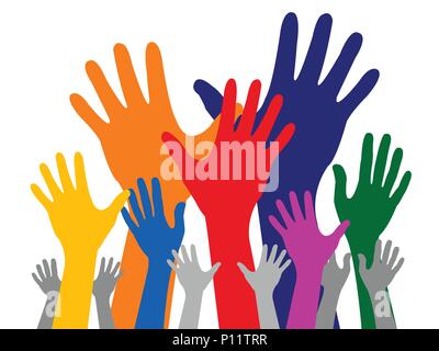 Colorful hand Stock Vector