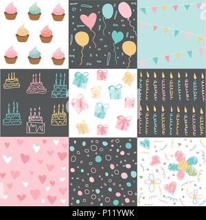 Set of Birthday Stock Vector
