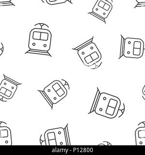 Train transportation icon seamless pattern background. Business concept vector illustration. Train symbol pattern. Stock Vector