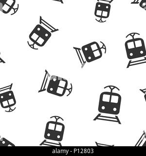 Train transportation icon seamless pattern background. Business concept vector illustration. Train symbol pattern. Stock Vector