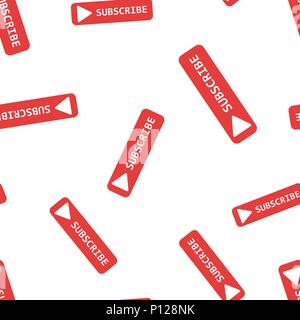Subscribe button icon seamless pattern background. Business concept vector illustration. Subscribe symbol pattern. Stock Vector