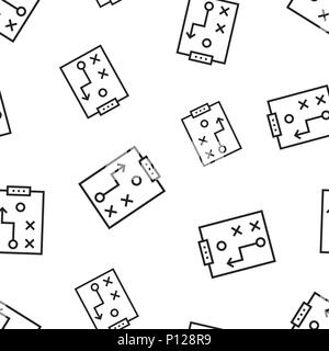 Tactical plan document icon seamless pattern background. Business concept vector illustration. Business strategy symbol pattern. Stock Vector