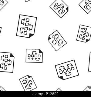 Tactical plan document icon seamless pattern background. Business concept vector illustration. Business strategy symbol pattern. Stock Vector