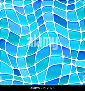 abstract vector stained-glass mosaic background - light blue Stock Vector
