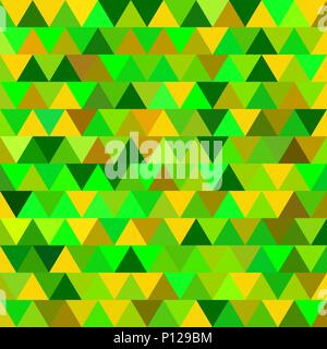 abstract vector geometric triangle background - green and yellow Stock Vector