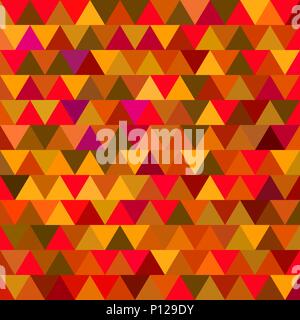 abstract vector geometric triangle background - red and orange Stock Vector