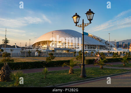 Sochi, Russia-June 9, 2018: City skyline with the stadium Fisht before the World football championship 2018. Stock Photo