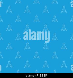 Test flask pattern vector seamless blue Stock Vector