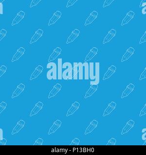 Pencil pattern vector seamless blue Stock Vector