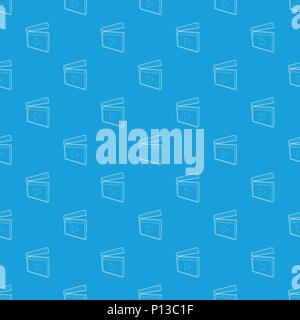 Clapboard pattern vector seamless blue Stock Vector