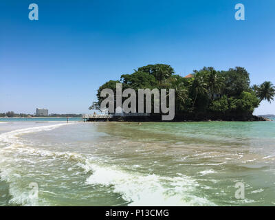 Taprobane Island Bay Beach in Weligama, Sri Lanka Stock Photo