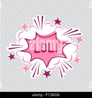 lol cartoon illustration transparent Stock Vector