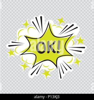 oh cartoon illustration transparent Stock Vector