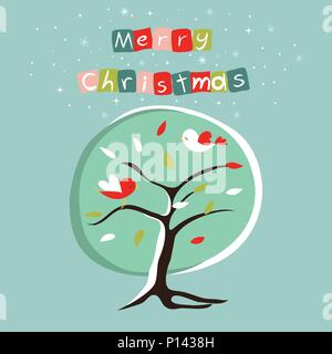Merry Christmas greeting card Stock Vector