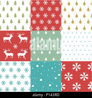 Seamless pattern with Christmas trees Stock Vector