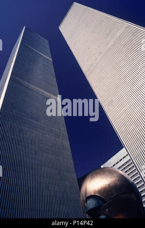 the Twin Towers , World Trade Center, , 1987, NYC, USA Stock Photo