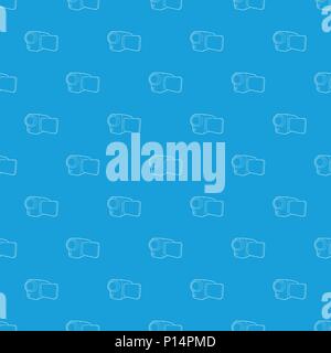 Camcorder pattern vector seamless blue Stock Vector