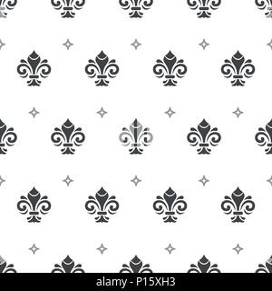 Seamless Vector Pattern With Royal Lily Stock Vector