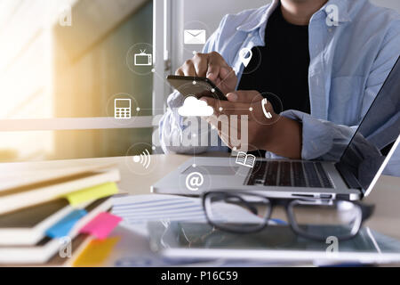 diagram Network Data Storage Technology Service Cloud Computing Stock Photo