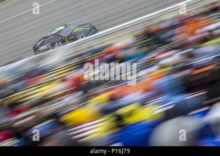 Brooklyn, Michigan, USA. 10th June, 2018. Kurt Busch (41) races off turn one during the FireKeepers Casino 400 at Michigan International Speedway in Brooklyn, Michigan. Credit: Stephen A. Arce/ASP/ZUMA Wire/Alamy Live News Stock Photo