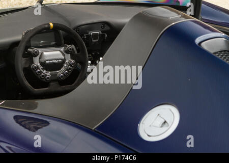 Italy. 10th June, 2018. Detail of Dallara Stradale during Vintage and exclusive cars meeting takes place on last day of Parco Valentino car show in Turin, Italy. Credit: Marco Destefanis/Pacific Press/Alamy Live News Stock Photo