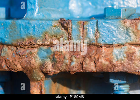 Old rusted steel structure There is a danger to the structure and use Stock Photo