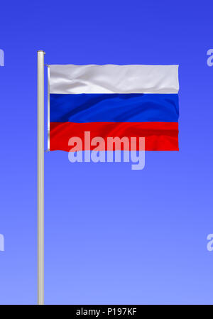 Flag of Russia, Flagge von Russland Stock Photo - Alamy
