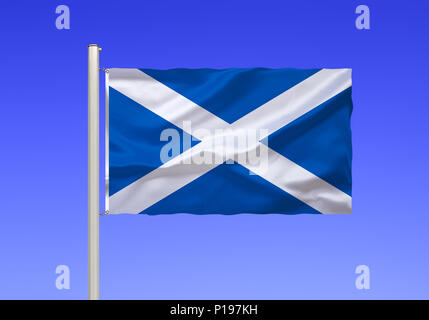 Flag of Scotland, Flagge von Schottland Stock Photo - Alamy