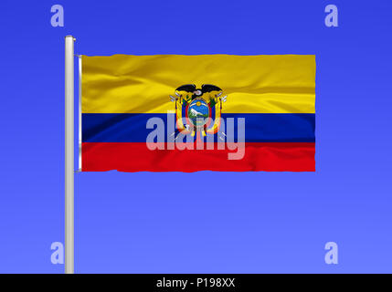 Flag Of Ecuador Andean Highlands Its Capital Is The City Of Quito Flagge Von Ecuador Andenhochland Hauptstadt Ist Quito Stock Photo Alamy