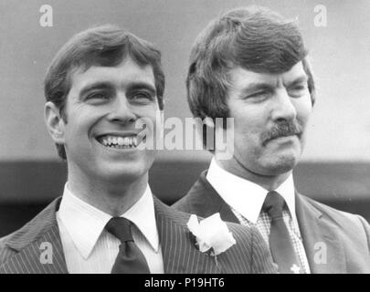 PRINCE ANDREW WITH CHARLES MOSE AT THE OPENING OF THE MOUNTBATTEN CENTRE, PORTSMOUTH 1983. Stock Photo