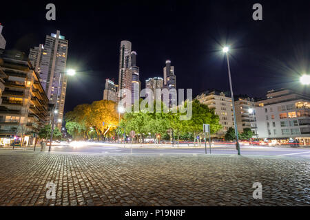 Street and buildings at Puerto Madero Neighborhood - Buenos Aires, Argentina Stock Photo