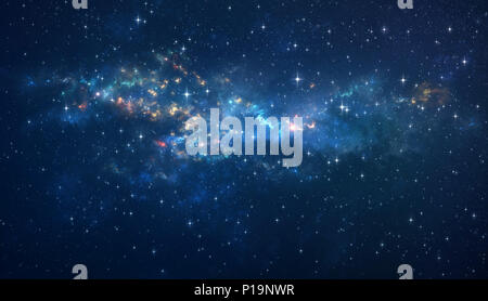 Deep space full of star clusters and galaxies. Infinite universe in high resolution. Stock Photo