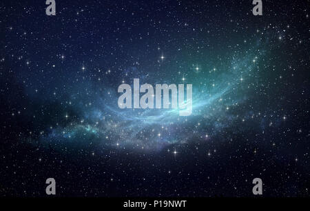 Star clusters, nebula and galaxies. Deep space background in high resolution. Stock Photo