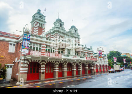 Singapore/Singapore - November 23, 2014: Singapore's Central Fire Station from the colonial period. Stock Photo