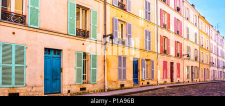 Colorful old building in Paris, France Stock Photo