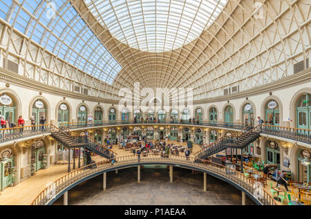 Leeds Corn Exchange interior Corn exchange Leeds City Centre Leeds West Yorkshire England UK GB Europe Stock Photo