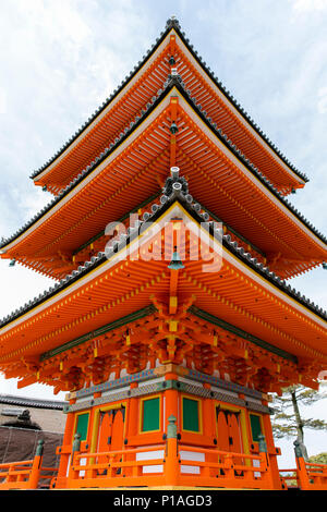 Sanjunoto Pavillion Building inside the Kiyomizu-dera Temple, Kyoto, Japan. Stock Photo