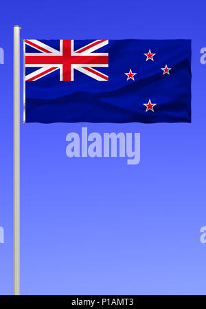 Flag Of New Zealand, Flagge Von Neuseeland Stock Photo - Alamy