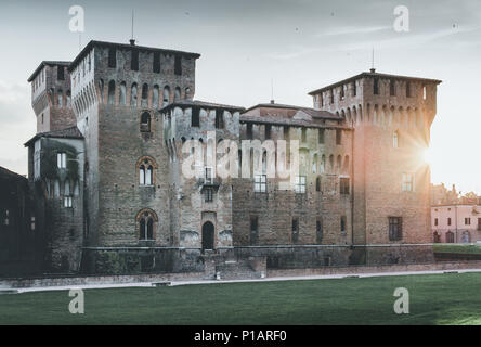 medieval fortress - Gonzaga Saint George castle - Mantua Italy Stock Photo