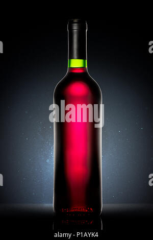 Red wine bottle Stock Photo