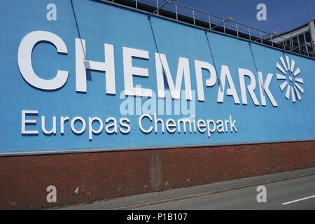 Chempark chemical industry in germany Krefeld Uerdingen Stock Photo