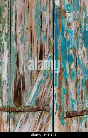 old weathered door, burano, venice, italy Stock Photo