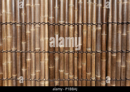 Fence made of bamboo background texture Stock Photo