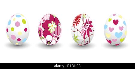 Easter, eggs icons Stock Vector