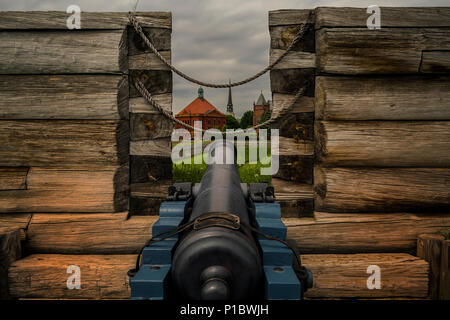 View of the City from Cannon Shooter's Perspective Stock Photo