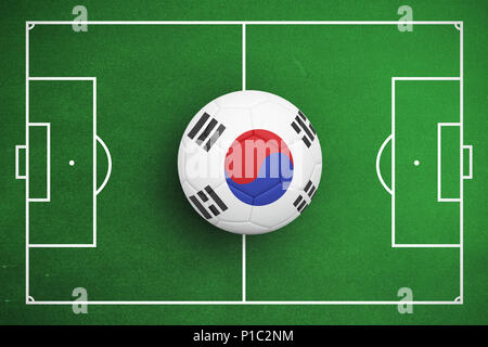 Composite image of football in south korea colours Stock Photo