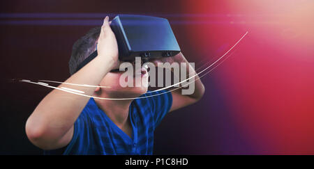 Children using an oculus Stock Photo