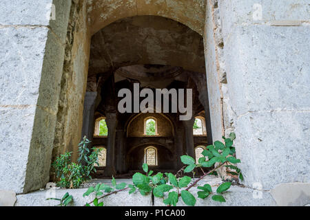 interior of abandoned Lower mosque, Shushi, Nagorno Karabakh, Artsakh republic Stock Photo
