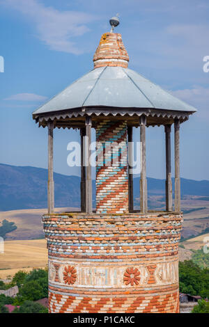 Minaret of abandoned Lower mosque, Shushi, Nagorno Karabakh, Artsakh republic Stock Photo